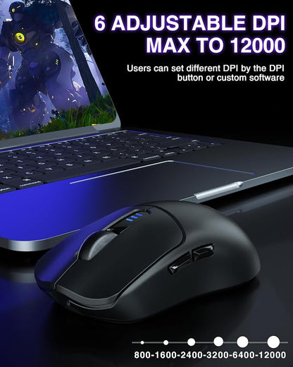 AULA SC580 Wireless Gaming Mouse, Tri-Mode 2.4G/BT5.0/USB-C Gaming Mouse - Image 4