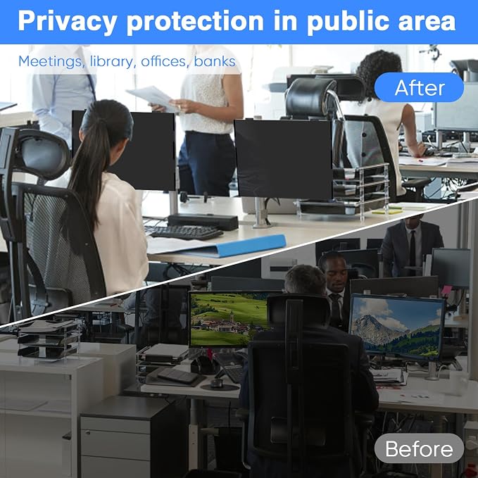 Magnetic 23.8 Inch Computer Screen Privacy Shield, Privacy Screen Filter - Image 7