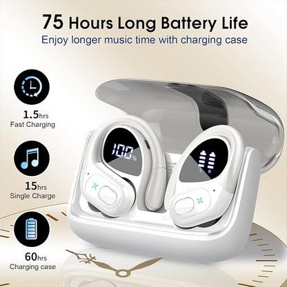 Wireless Earbuds 75hrs Bluetooth 5.4 Headphone Sport, 2025 Bluetooth Earbuds - Image 2