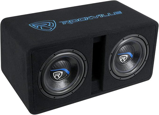 Rockville DV10K52 Dual 10" K5 2400w Car Subwoofers, Pre-Loaded Vented Sub by Rockville
