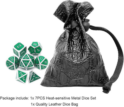 Haxtec Color Shifting Metal DND Dice Set Temperature Sensitive Polyhedral D&D - Image 7