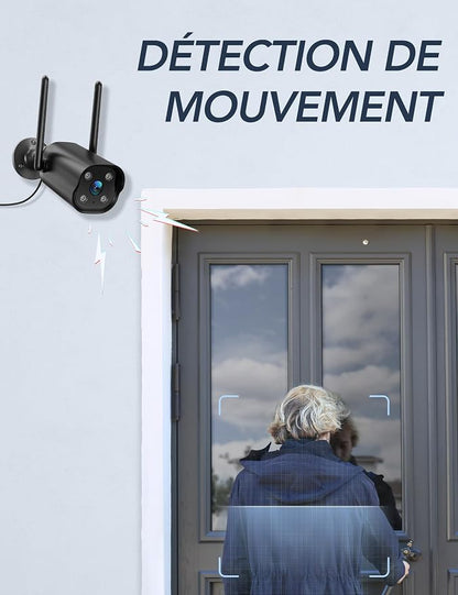 GNCC 2K Outdoor Security Camera, 24/7 Recording, 9.85ft Cord, No Battery - Image 5