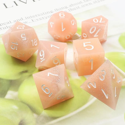 Haxtec Sharp Edge Dice Pink Resin DND Dice Set - Image 7