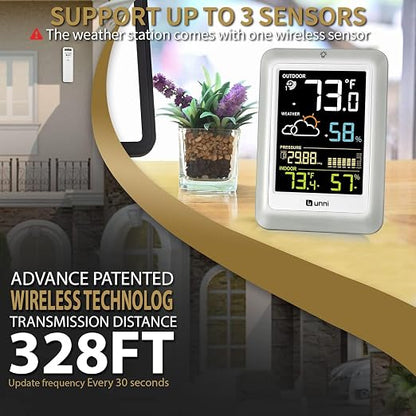 Indoor Outdoor Thermometer Wireless Weather Stations, - Image 2
