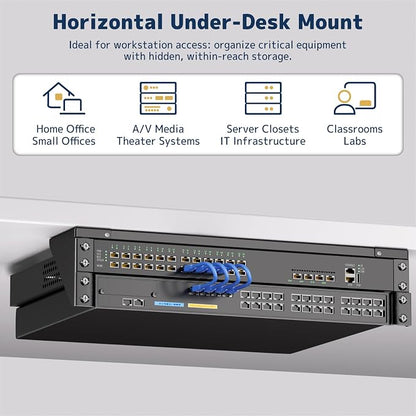 2U Vertical Wall Mount Rack - Image 3