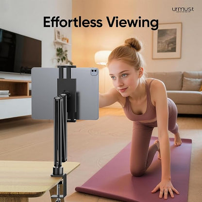 Urmust Tablet Stand for Desk, Adjustable iPad Holder for Bed, 360° Rotation - Image 3
