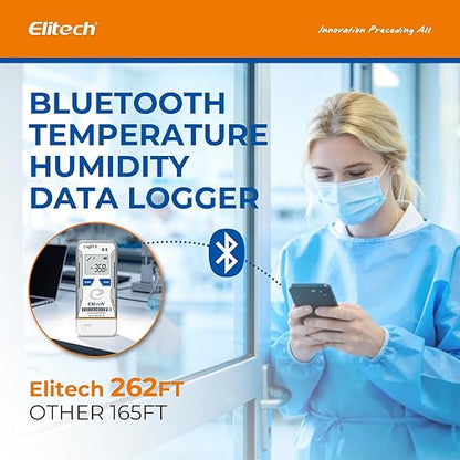 Elitech Bluetooth Temperature Data Logger FDA Standards, Reusable Recorder - Image 4
