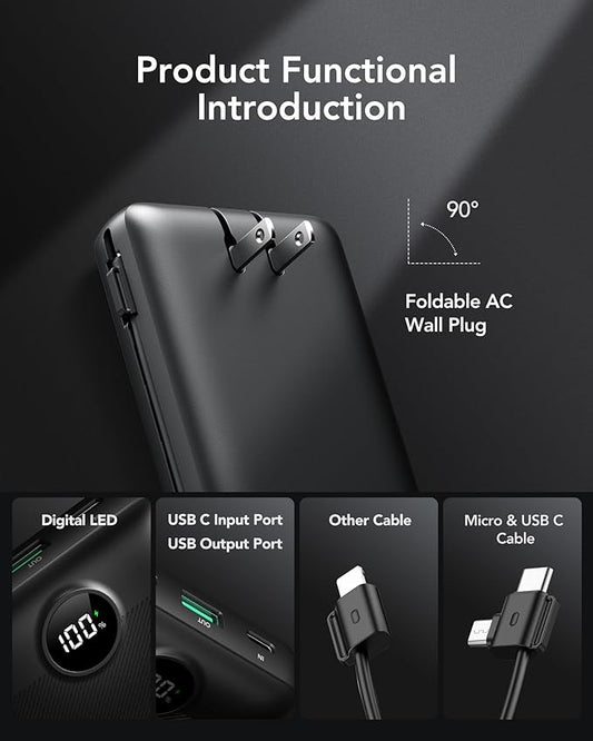VRURC Portable Charger 20000mAh, Fast Charging Power Bank USB C, 4 Output 2 - Image 2