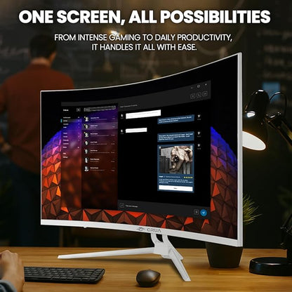 CRUA 32" Curved Gaming Monitor, 144Hz/160Hz 4K UHD 1500R VA Screen, Supports - Image 7
