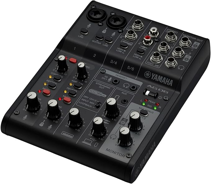 Yamaha AG06MK2 Black 6-Channel Live Streaming Loopback Mixer/USB Interface - Image 4