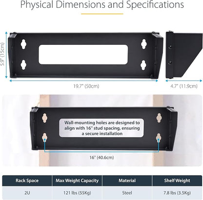 StarTech.com 2U Vertical Wall-Mount Bracket - Image 4