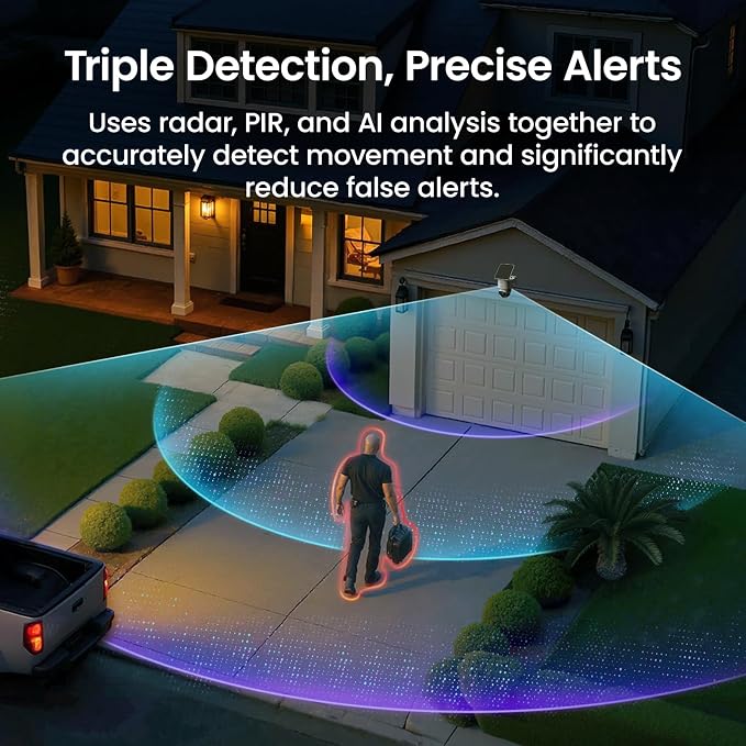 aosu T2 Ultra 4K Security Cameras Wireless Outdoor, TrueColor Night Vision - Image 6