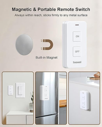 Remote Control Outlet with Portable Magnetic Switch, 200FT Long Range Wireless - Image 4