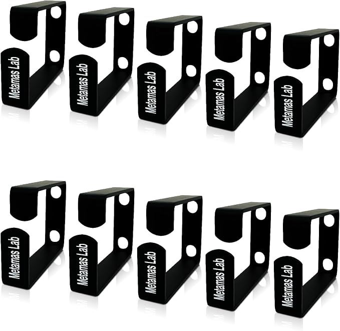 10 Pack Metallic 1U D Ring Cable Manager Ring Network Rack Cable Management by MetamasLab
