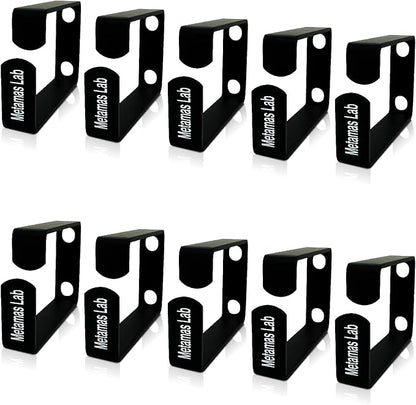 10 Pack Metallic 1U D Ring Cable Manager Ring Network Rack Cable Management by MetamasLab