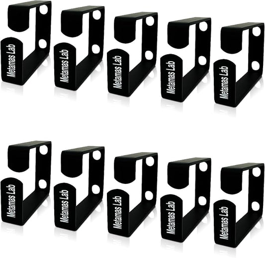 10 Pack Metallic 1U D Ring Cable Manager Ring Network Rack Cable Management by MetamasLab