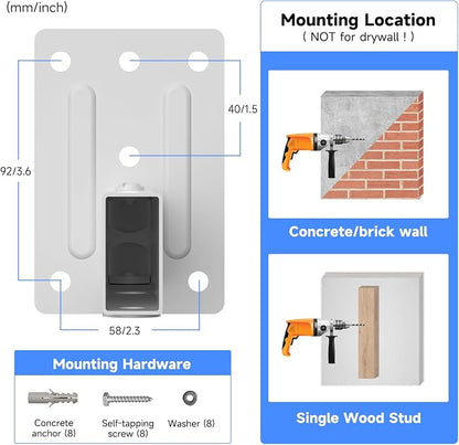 suptek Dual Side Clamping Bookshelf Speaker Wall Mounting Bracket - Image 7