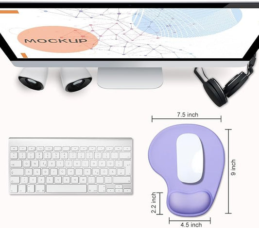 JIKIOU Mouse Pad, 2 Pack Ergonomic Mouse Pads - Image 2