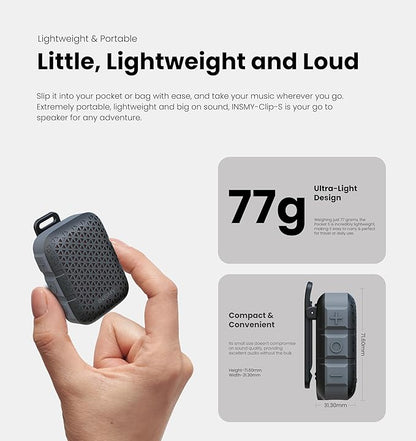 INSMY Wearable Bluetooth Speakers, IP67 Waterproof, Clip-On Portable Small - Image 5