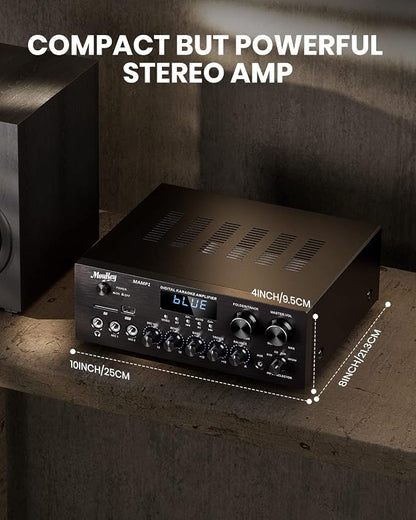 Moukey Stereo Receivers with Bluetooth 5.0, 400W 2.0 Channel Power Audio - Image 6