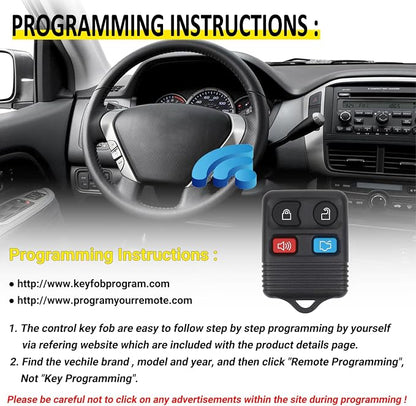 Vurkcy Keyless Entry Remote Key Fob Compatible - Image 3