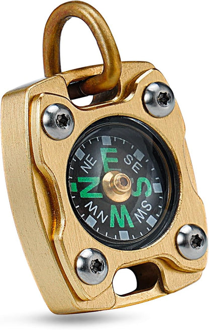 MecArmy Mini Titanium/Brass Compass, Waterproof IPX5 Pocket Compass - Image 9