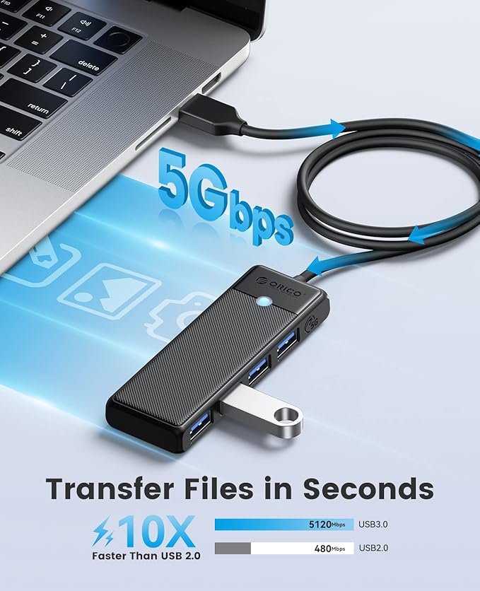 ORICO USB 3.0 Hub, 4-Port USB Hub - Image 3