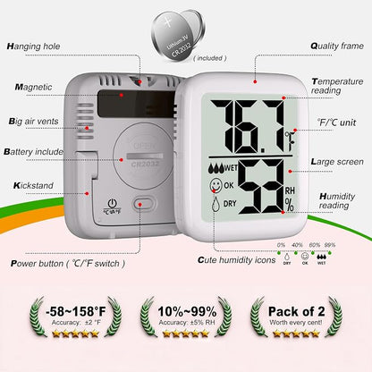Antonki 2 Pack Room Thermometer - Image 3
