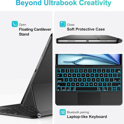 Keyboard Case for iPad Air 11" & iPad Pro 11", Slim Magic Keyboard - Image 6