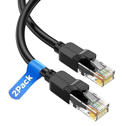 Cat 6 Ethernet Cable 20 ft 2Pack, Indoor/Outdoor High Speed 10Gbps Internet by Unknown