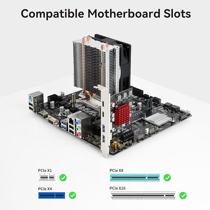 ELUTENG 4 Ports USB 3.1 PCIE Expansion Card Superspeed PCI Express Expansion - Image 2