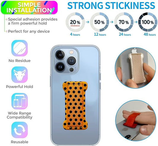 Phone Grip Holder for Hand, Universal Finger Strap Phone Holder, Finger Selfie - Image 2