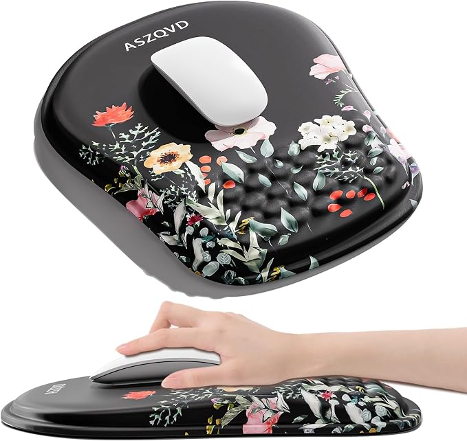 Mouse Pad with Wrist Rest, Ergonomic Mousepads with Wrist Support, Soft Lycra by Unknown
