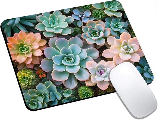 Mouse Pad, Cute Succulent Plants Mouse Pads by HUOCAIREN