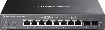 TP-Link SG2210XMP-M2 Omada 8-Port 2.5GBASE-T and 2 10GE SFP+ Smart Switch by TP-Link