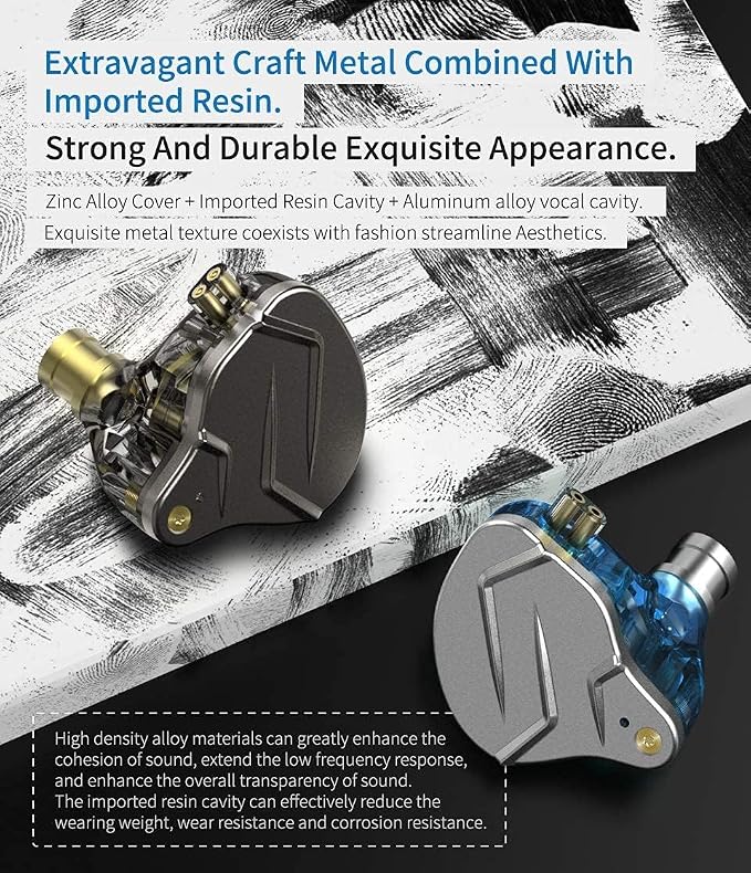 KZ ZSN Pro Dual Drivers 1BA 1DD in Ear Earphones HiFi Power Bass Earbuds - Image 7