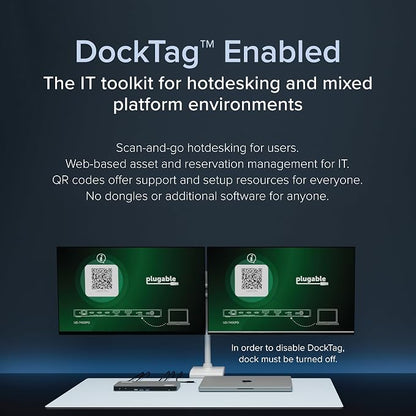 Plugable USB C Docking Station 5 Monitors, 140W DisplayLink Dock Connects up to - Image 5