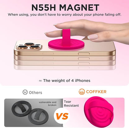 Magnetic Phone Ring Grip Holder, Silicone Finger Loop Grip, Compatible - Image 5