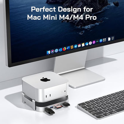 M-ac Mini M4 Dock with 4TB Sam-Sung T7 Portable SSD Enclosure, 7-in-1 Aluminum - Image 3