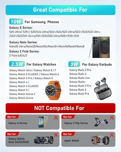 Wireless Charger for Samsung: 3 in 1 Wireless Charging Station for Samsung - Image 2