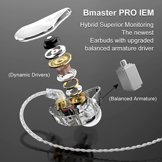 BASN Bmaster Triple Driver in-Ear Monitors Headphones - Image 2