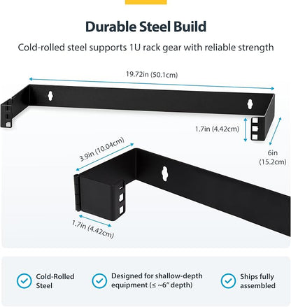 StarTech.com 1U Hinged Wall Mount Patch Panel Bracket - Image 3