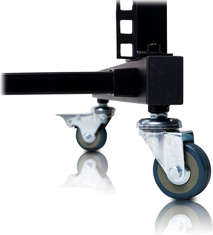 GRIFFIN 19U Rack Mount Rolling Stand & Adjustable Mixer Platform Rails – Cart - Image 3