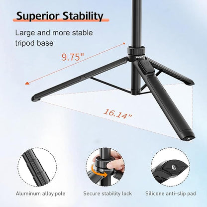 70" Phone Tripod & Selfie Stick, Extendable Tripod - Image 3