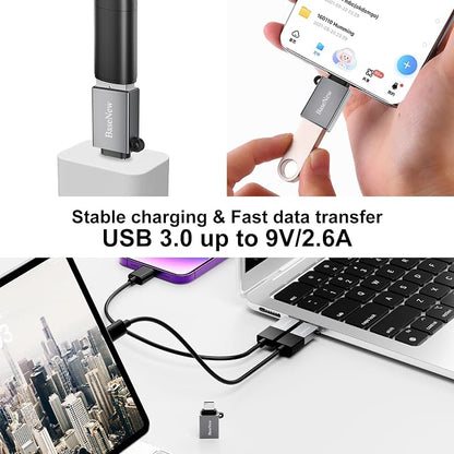 USB C to USB Adapter 6 Pack, Type C to USB Adapter, USBC Male to USBA Female - Image 5