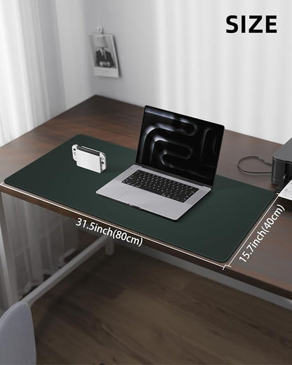 Leather Desk Pad Protector, Non-Slip PU Leather Blotter, Laptop Desk Pad - Image 5