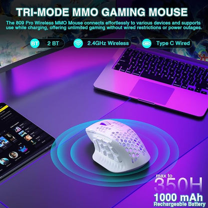 SM809 Pro Wireless MMO Gaming Mouse - Image 3