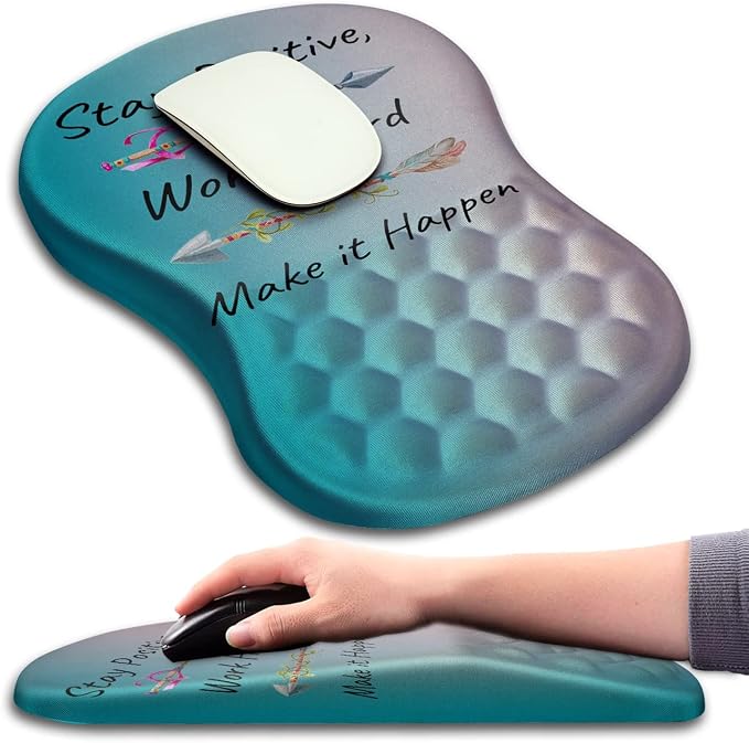 Mouse Pad Wrist Support, Ergonomic Mouse Pad by KUOSGM