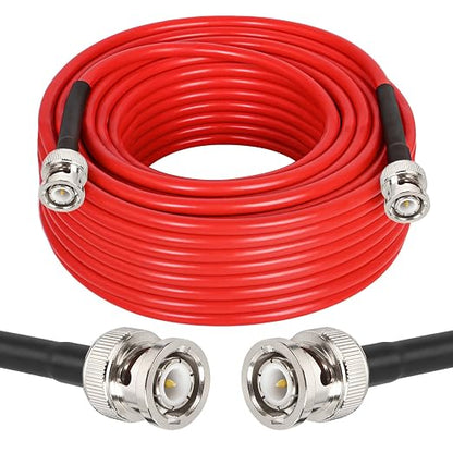 MOOKEERF BNC Cable - 50FT RG58 50 ohm BNC Male to Male Coax Cables Low Loss BNC by MOOKEERF
