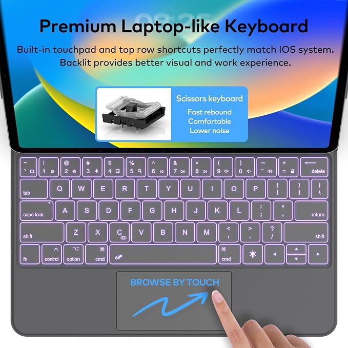 Keyboard Case for iPad Air 11-inch & iPad Pro 11 inch – Magic-Style Magnetic - Image 8